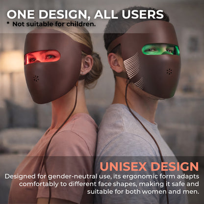 ZENAU Red Light Therapy Face Mask - LED Face Mask for Skincare, 4 Light Modes, 3D Portable Rechargeable Soft LED Facial Mask for Home Use